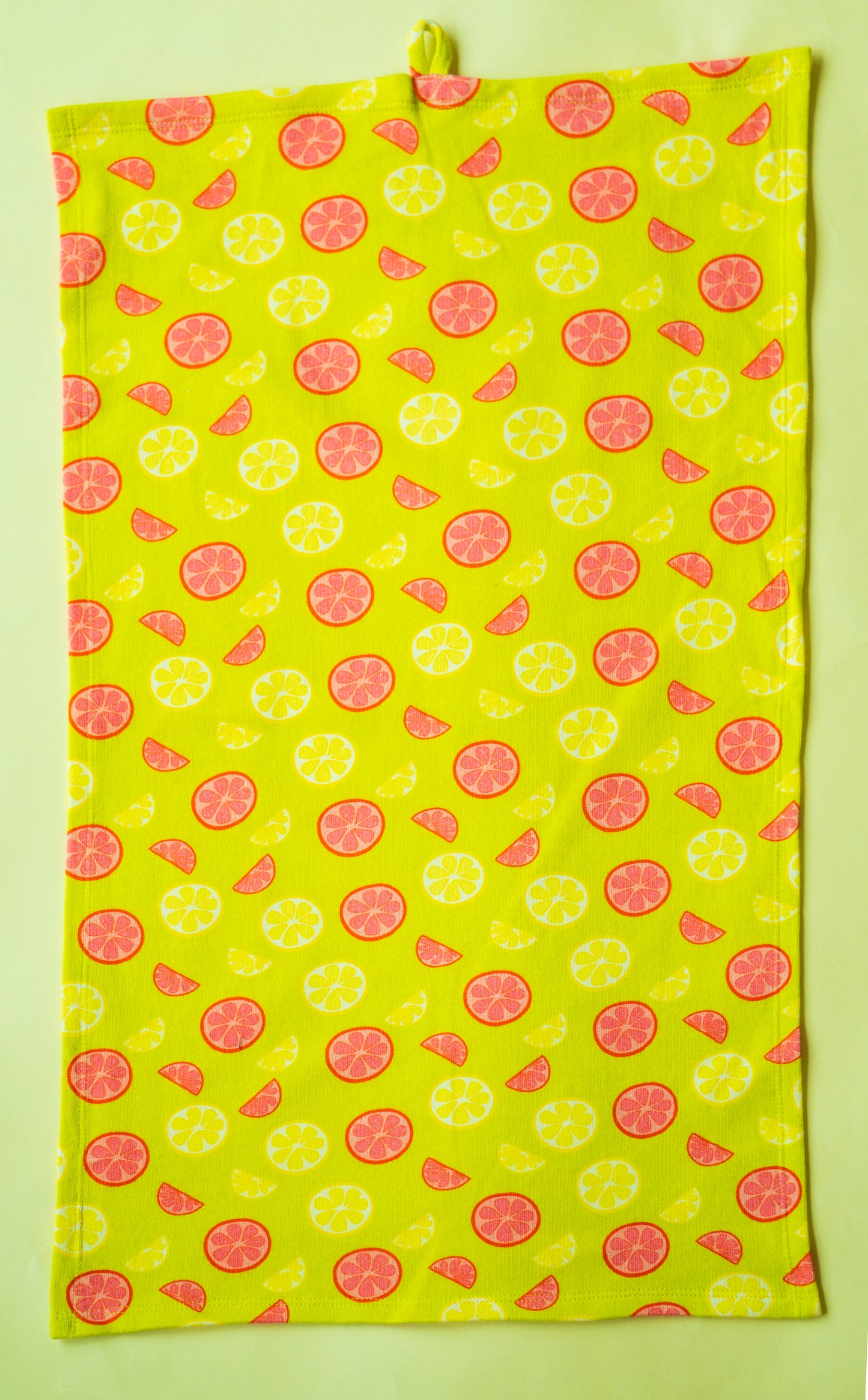 Organic Cotton Kitchen Towel - Zesty Lemon Print
