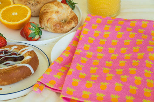 Organic Cotton Kitchen Towel - Pineapple Glow